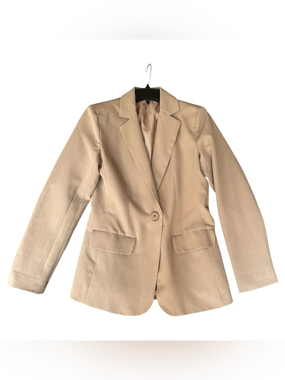 Women's Corpcore Single-Button Tailored Blazer - Beige Small
